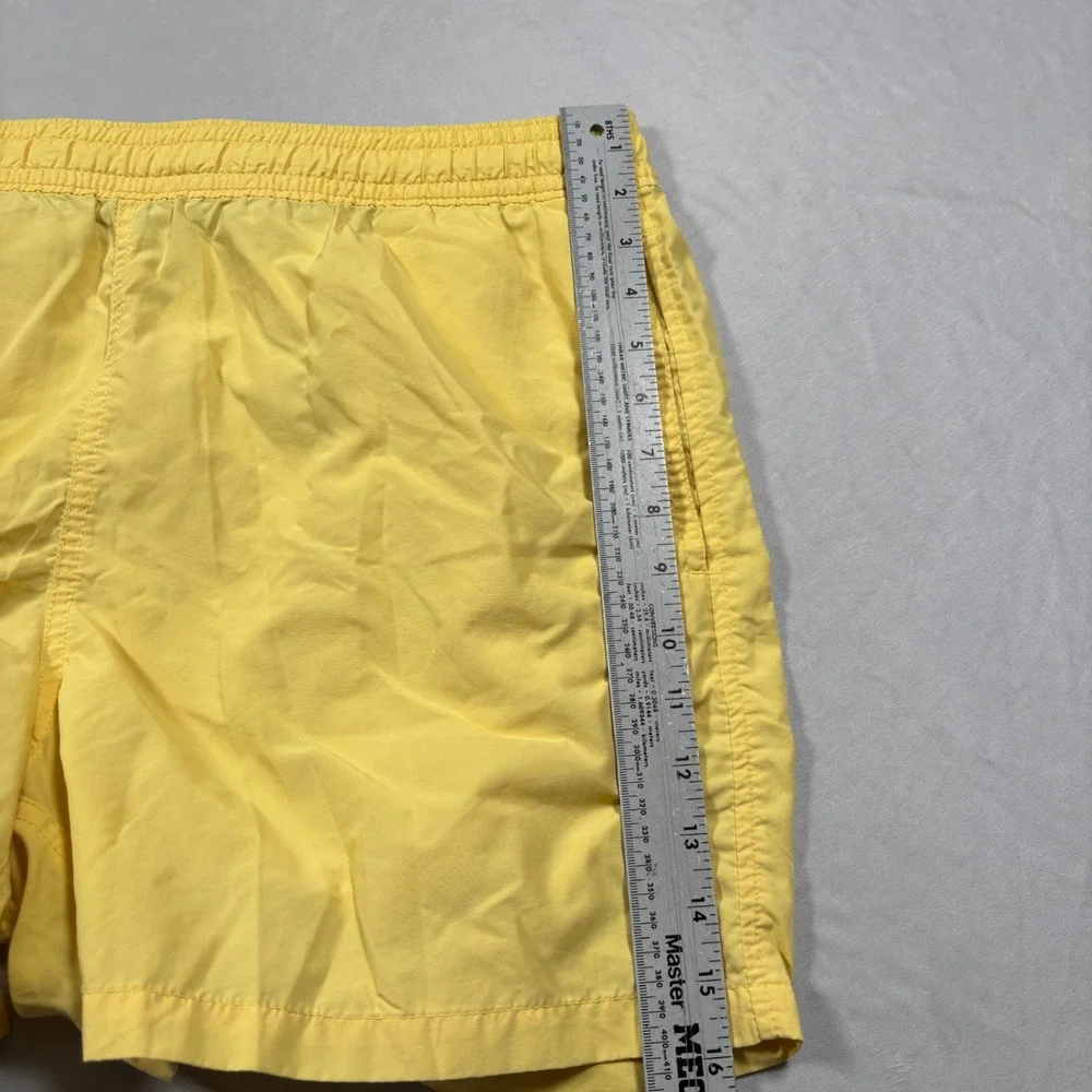 Polo Ralph‎ Lauren Swim Trunks Mens Medium Yellow Nylon Mesh Lined Pony Logo